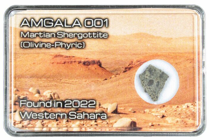 Martian Shergottite Meteorite Slice - Amgala #288304